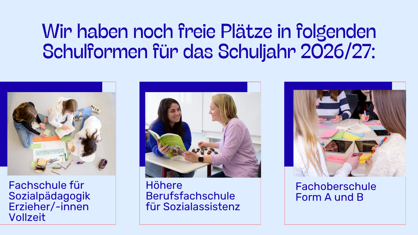 Freie Plätze für das Schuljahr 2026/27